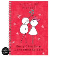 Personalised Purple Ronnie Christmas Couple Notebook Extra Image 1 Preview